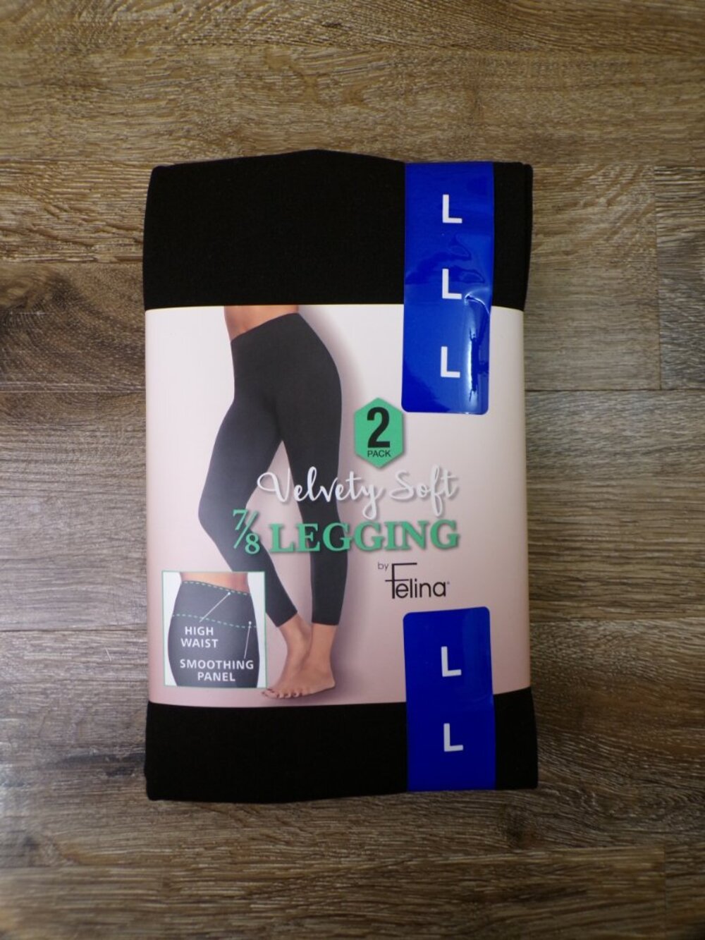 Felina NWT Women's Velvety Soft 7/8 Black Legging, 2-pack Choice of S, L or XL - Picture 9 of 16
